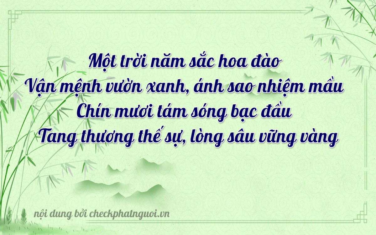 Bài thơ ý nghĩa cho <b>biển số 47AK-11590</b> tại website checkphatnguoi.vn