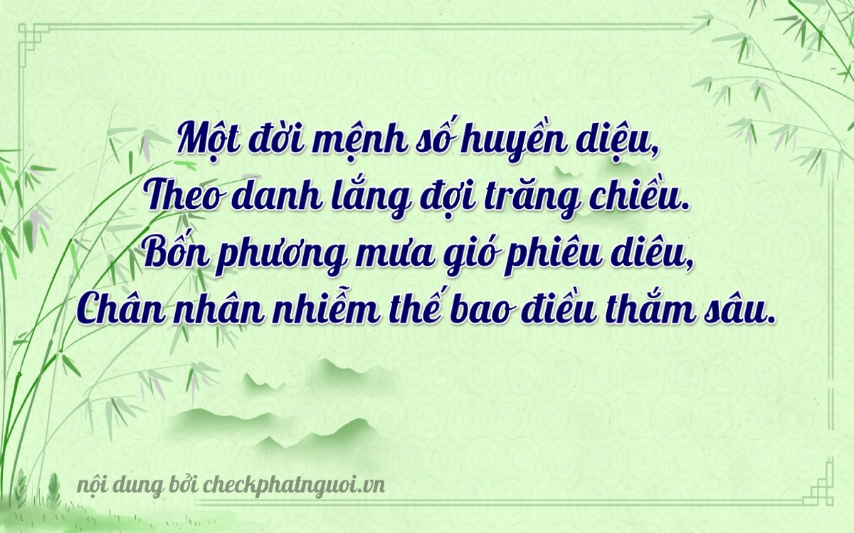 Bài thơ ý nghĩa cho <b>biển số 47AM-01440</b> tại website checkphatnguoi.vn
