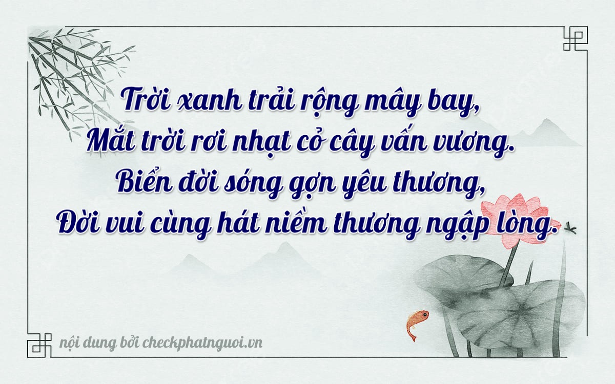 Bài thơ ý nghĩa cho <b>biển số 47AM-03203</b> tại website checkphatnguoi.vn