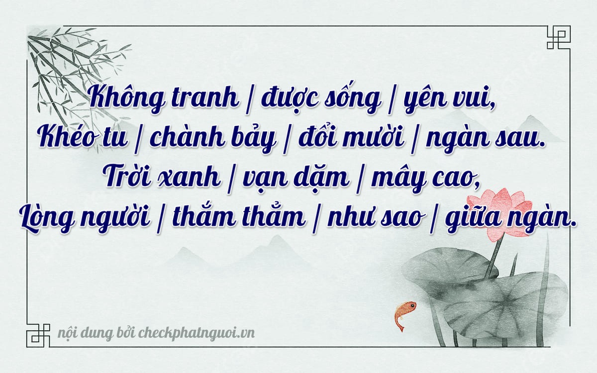 Bài thơ ý nghĩa cho <b>biển số 47AN-00962</b> tại website checkphatnguoi.vn