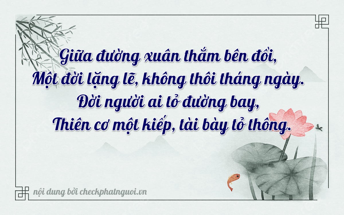 Bài thơ ý nghĩa cho <b>biển số 47AT-09301</b> tại website checkphatnguoi.vn