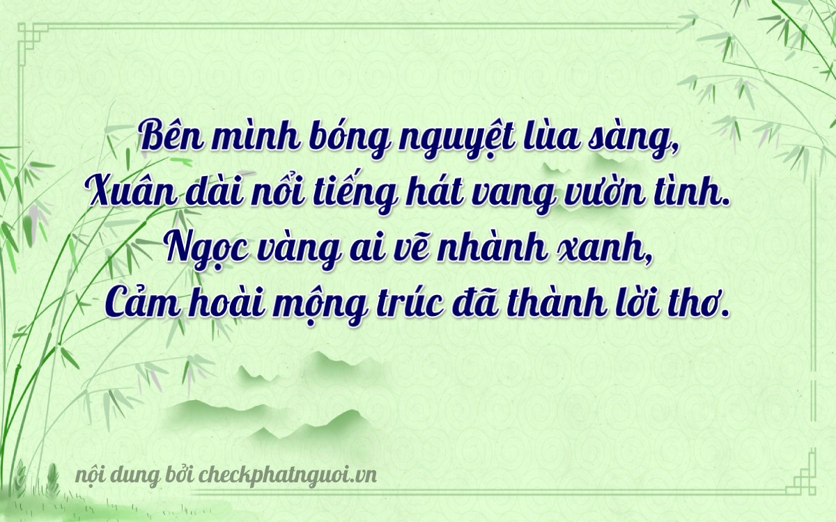 Bài thơ ý nghĩa cho <b>biển số 47AU-02840</b> tại website checkphatnguoi.vn