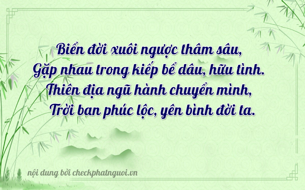 Bài thơ ý nghĩa cho <b>biển số 47AV-00495</b> tại website checkphatnguoi.vn