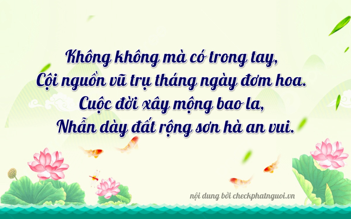 Bài thơ ý nghĩa cho <b>biển số 47AX-00041</b> tại website checkphatnguoi.vn