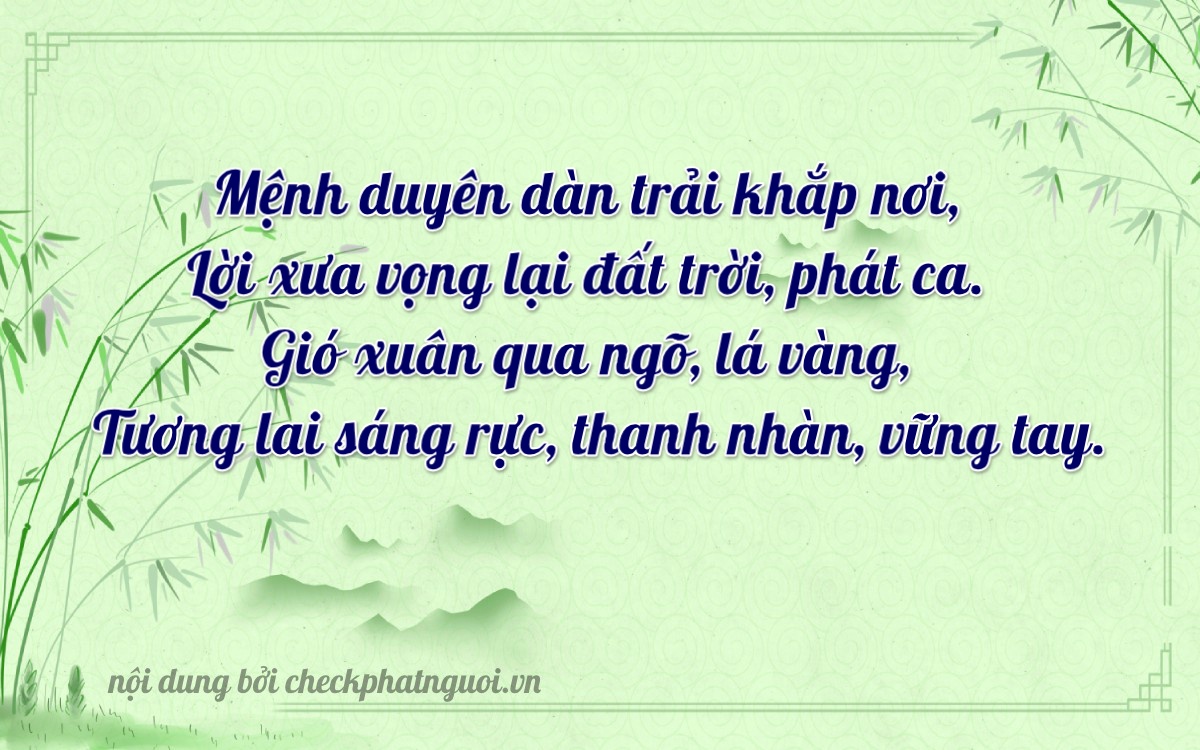 Bài thơ ý nghĩa cho <b>biển số 47AX-01479</b> tại website checkphatnguoi.vn