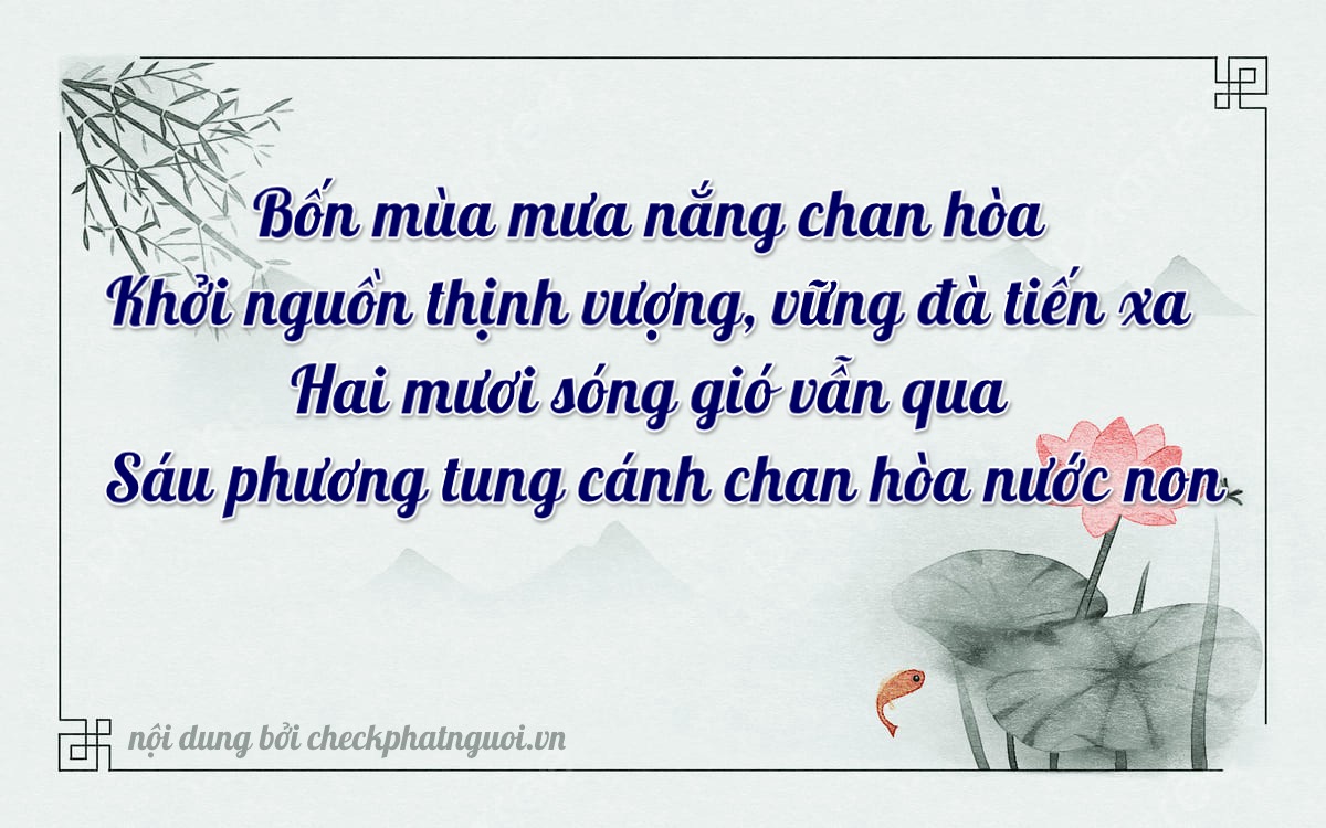 Bài thơ ý nghĩa cho <b>biển số 47B1-04526</b> tại website checkphatnguoi.vn