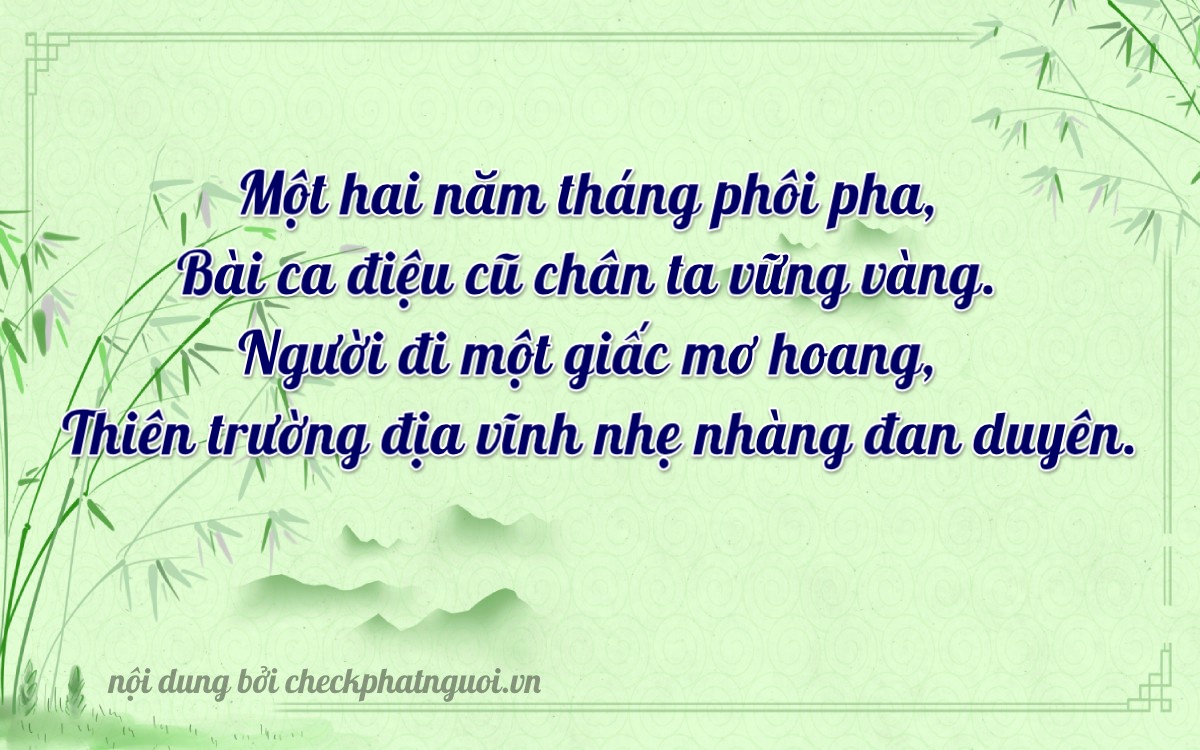 Bài thơ ý nghĩa cho <b>biển số 47B-12301</b> tại website checkphatnguoi.vn