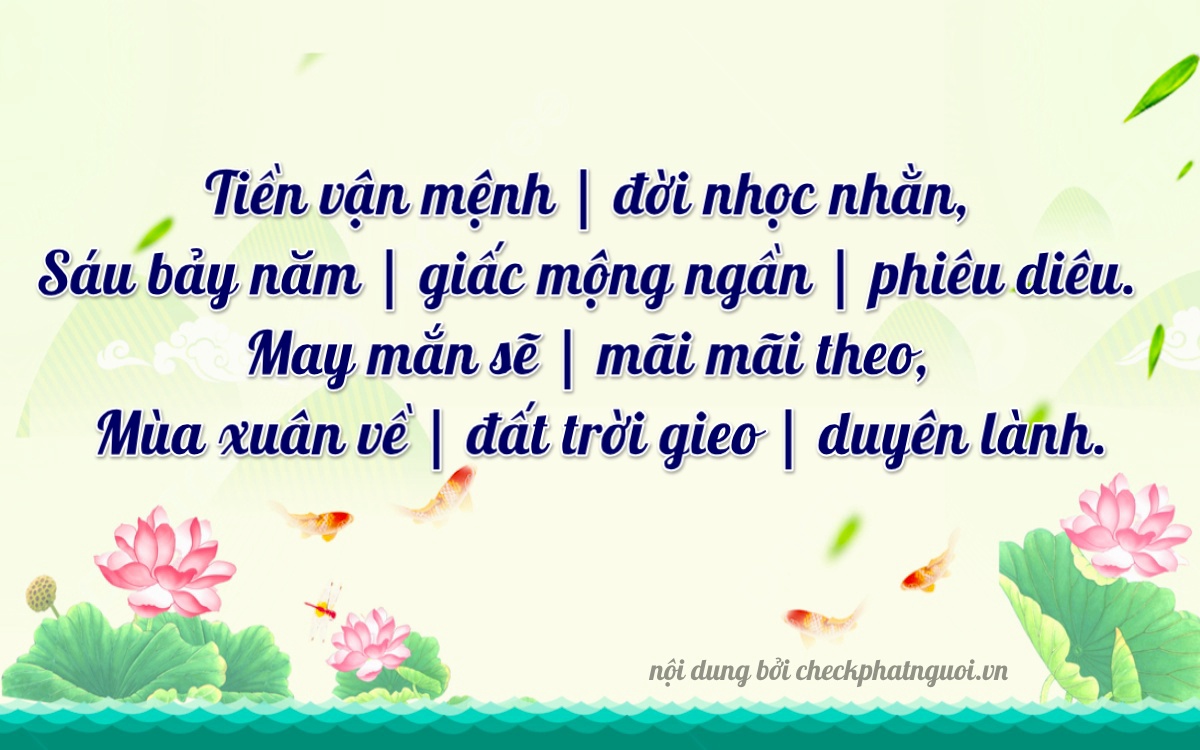 Bài thơ ý nghĩa cho <b>biển số 47B1-26576</b> tại website checkphatnguoi.vn