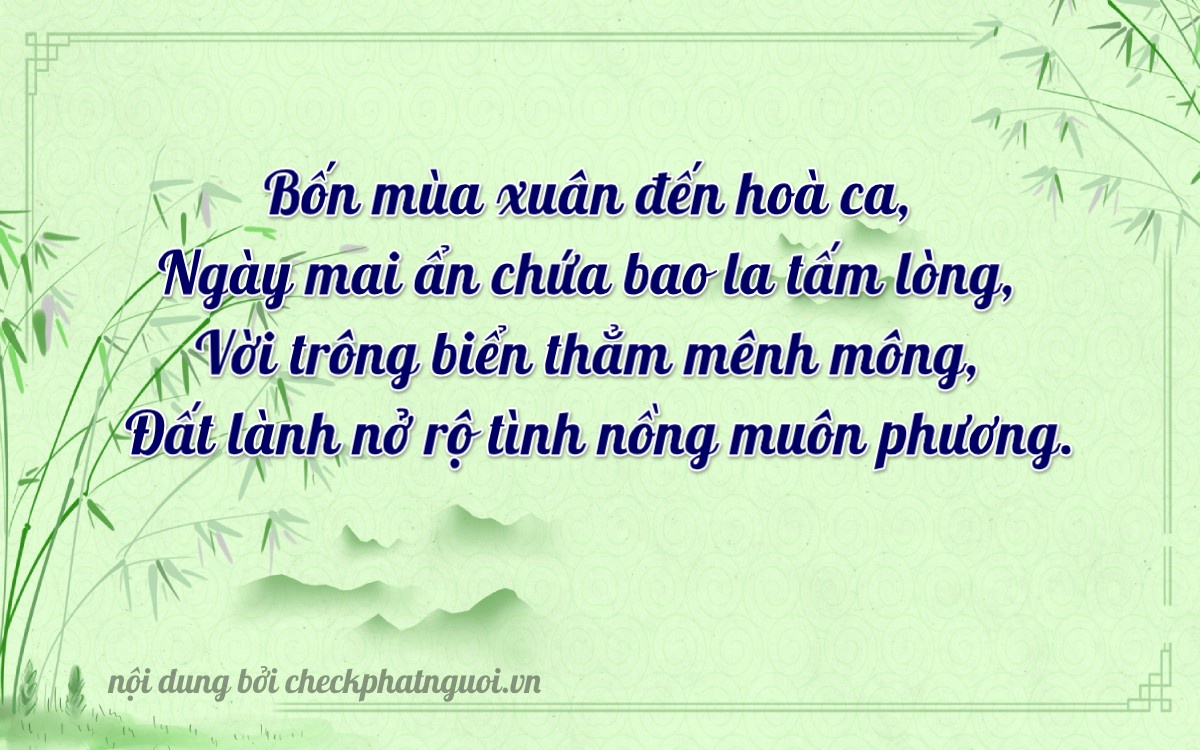 Bài thơ ý nghĩa cho <b>biển số 47B1-45025</b> tại website checkphatnguoi.vn