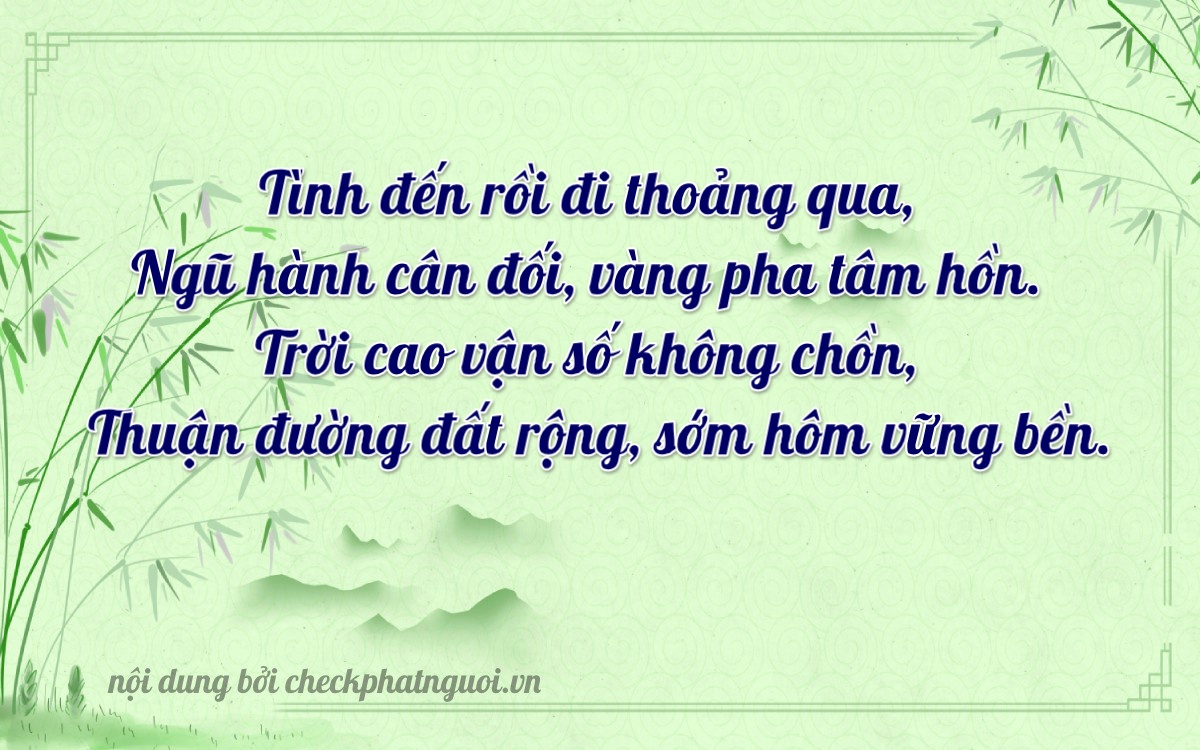 Bài thơ ý nghĩa cho <b>biển số 47B1-50291</b> tại website checkphatnguoi.vn