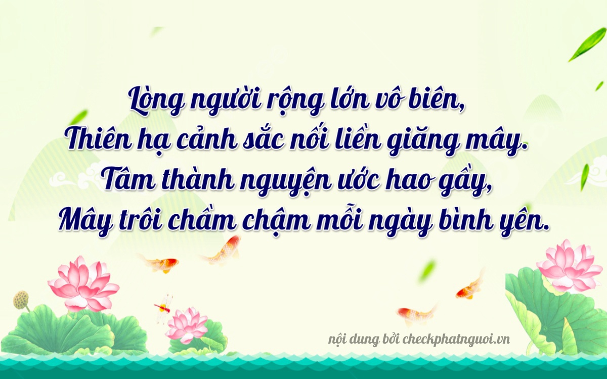 Bài thơ ý nghĩa cho <b>biển số 47B-15167</b> tại website checkphatnguoi.vn
