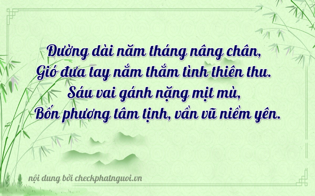 Bài thơ ý nghĩa cho <b>biển số 47B1-55694</b> tại website checkphatnguoi.vn