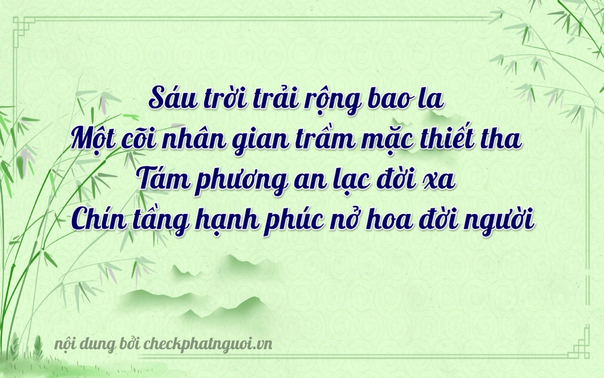 Bài thơ ý nghĩa cho <b>biển số 47B1-61894</b> tại website checkphatnguoi.vn