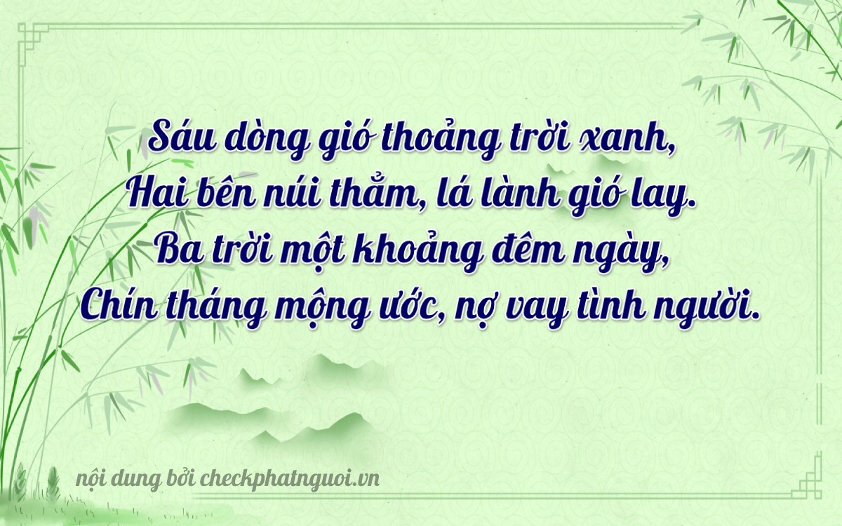Bài thơ ý nghĩa cho <b>biển số 47B1-62339</b> tại website checkphatnguoi.vn