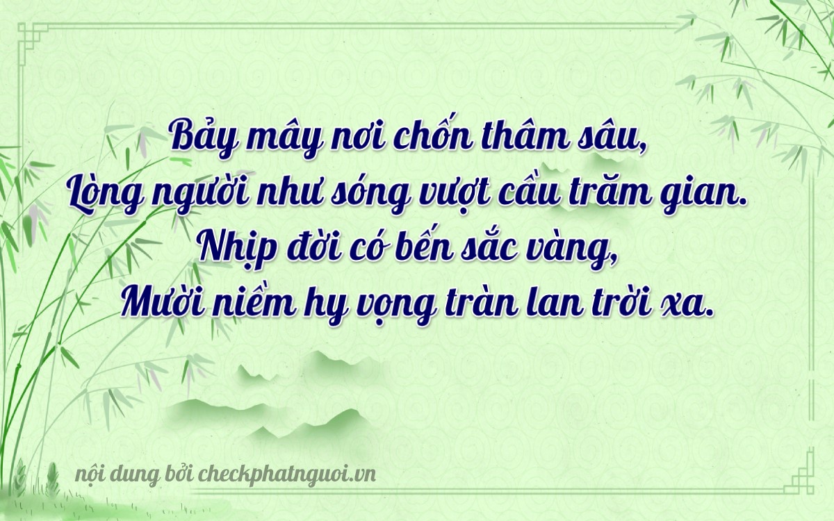 Bài thơ ý nghĩa cho <b>biển số 47B1-76210</b> tại website checkphatnguoi.vn