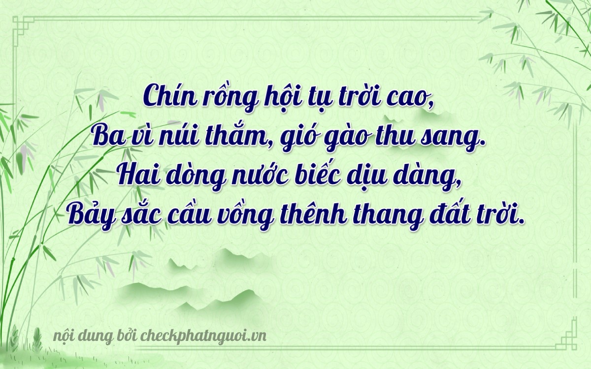 Bài thơ ý nghĩa cho <b>biển số 47B1-93257</b> tại website checkphatnguoi.vn