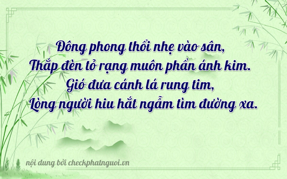 Bài thơ ý nghĩa cho <b>biển số 47B2-03592</b> tại website checkphatnguoi.vn