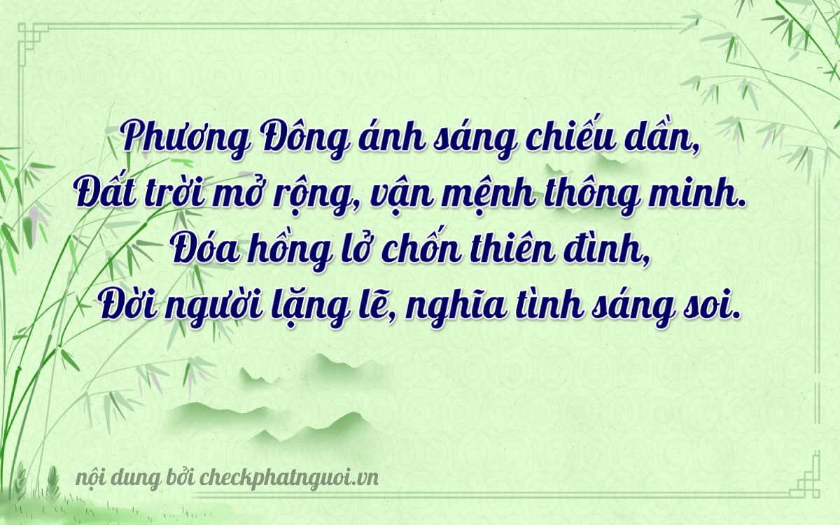 Bài thơ ý nghĩa cho <b>biển số 47B2-05294</b> tại website checkphatnguoi.vn