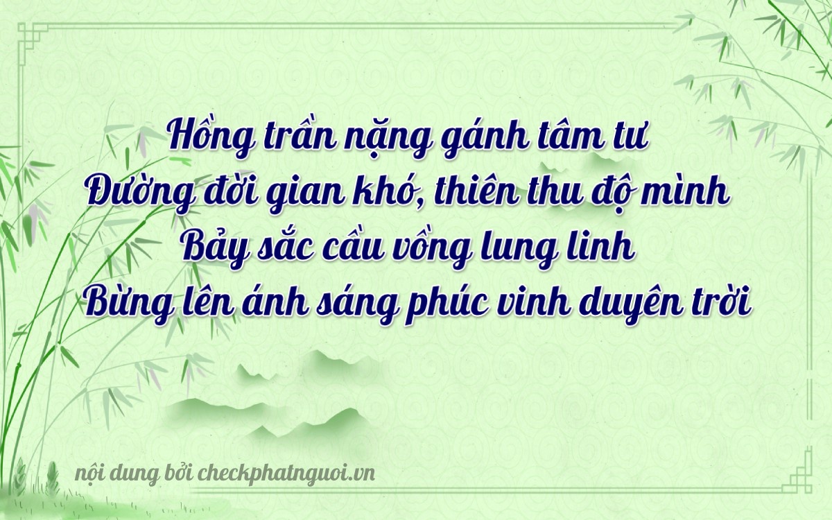 Bài thơ ý nghĩa cho <b>biển số 47B2-07776</b> tại website checkphatnguoi.vn
