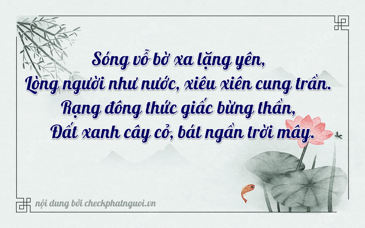 Bài thơ ý nghĩa cho <b>biển số 47B2-23056</b> tại website checkphatnguoi.vn
