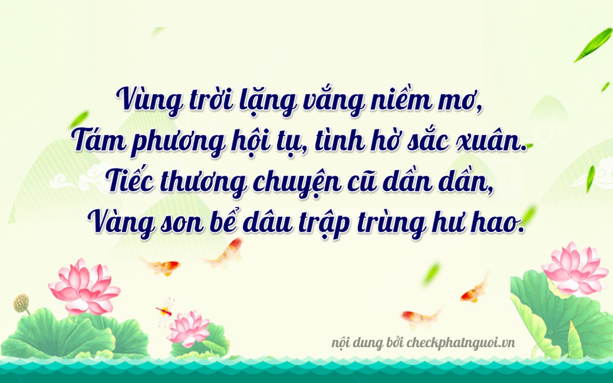 Bài thơ ý nghĩa cho <b>biển số 47B2-28938</b> tại website checkphatnguoi.vn