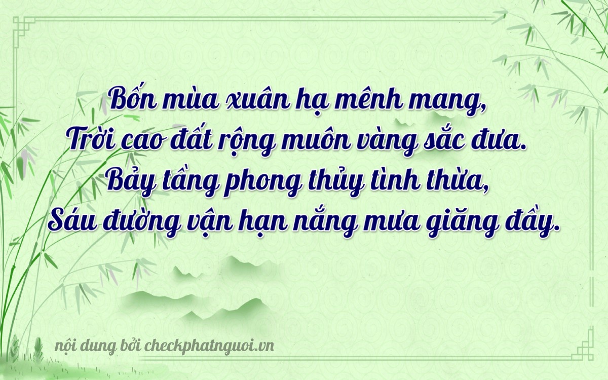 Bài thơ ý nghĩa cho <b>biển số 47B2-46776</b> tại website checkphatnguoi.vn