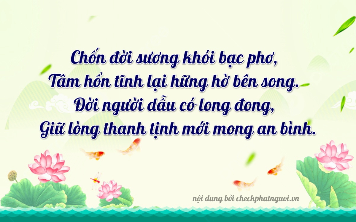 Bài thơ ý nghĩa cho <b>biển số 47B2-62957</b> tại website checkphatnguoi.vn