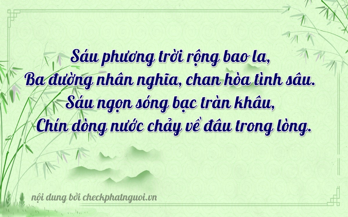 Bài thơ ý nghĩa cho <b>biển số 47B2-63697</b> tại website checkphatnguoi.vn