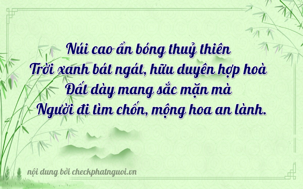 Bài thơ ý nghĩa cho <b>biển số 47B-27217</b> tại website checkphatnguoi.vn