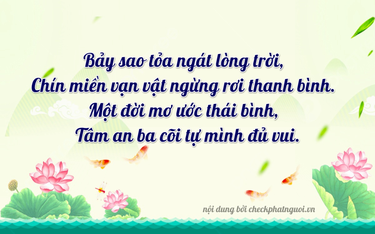 Bài thơ ý nghĩa cho <b>biển số 47B2-79183</b> tại website checkphatnguoi.vn