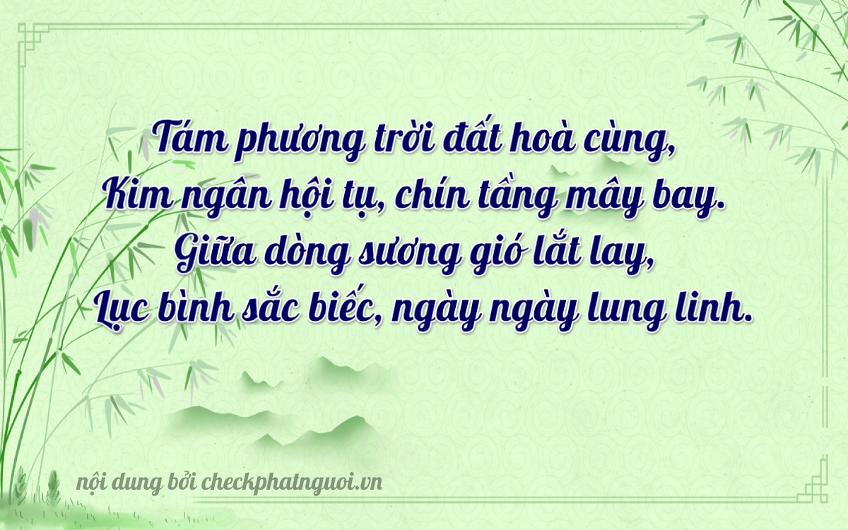 Bài thơ ý nghĩa cho <b>biển số 47B2-83062</b> tại website checkphatnguoi.vn