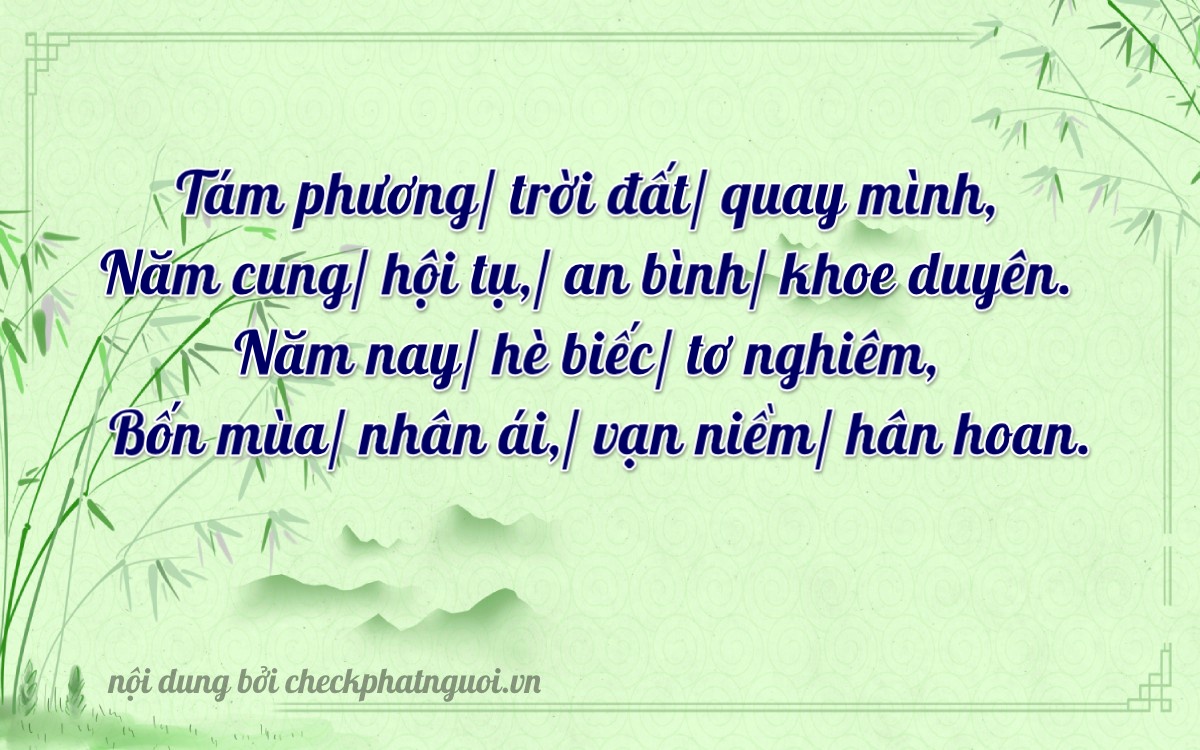 Bài thơ ý nghĩa cho <b>biển số 47B2-85546</b> tại website checkphatnguoi.vn