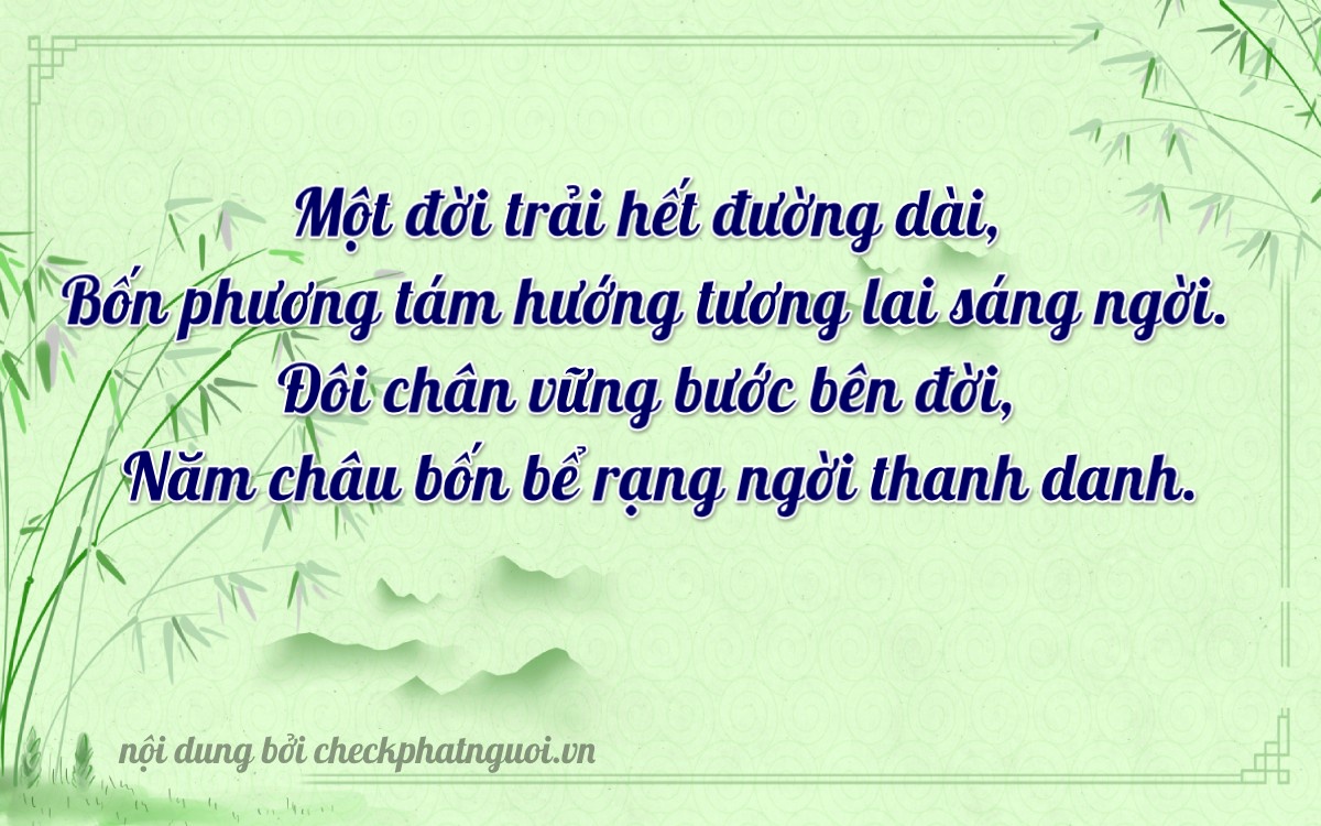 Bài thơ ý nghĩa cho <b>biển số 47B2-94252</b> tại website checkphatnguoi.vn