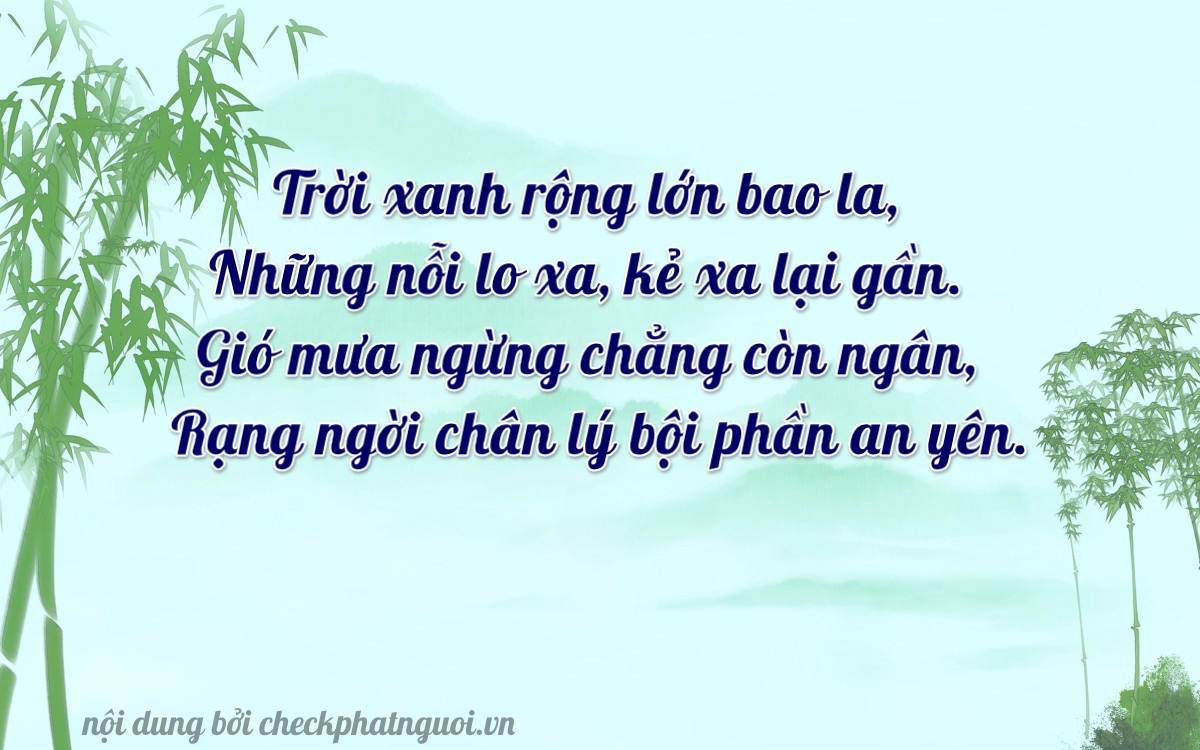 Bài thơ ý nghĩa cho <b>biển số 47B2-99368</b> tại website checkphatnguoi.vn