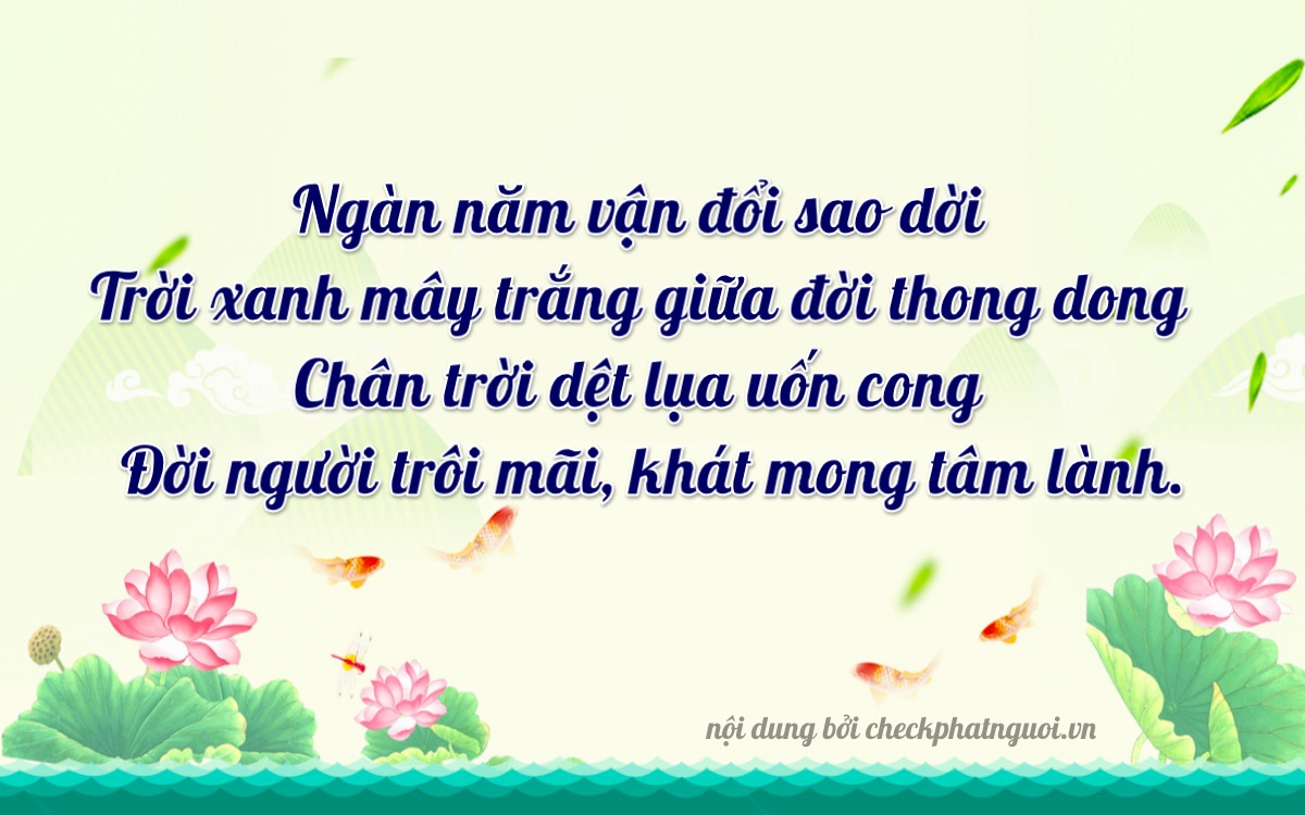 Bài thơ ý nghĩa cho <b>biển số 47B3-00979</b> tại website checkphatnguoi.vn