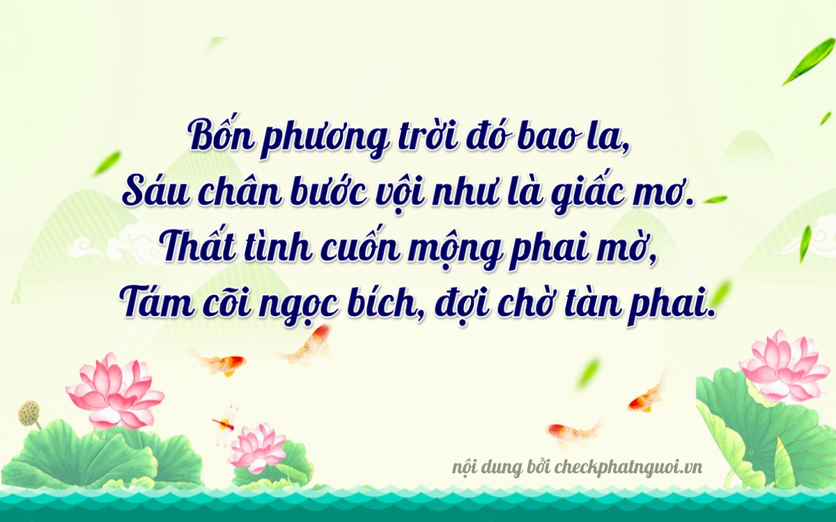 Bài thơ ý nghĩa cho <b>biển số 47B3-06786</b> tại website checkphatnguoi.vn