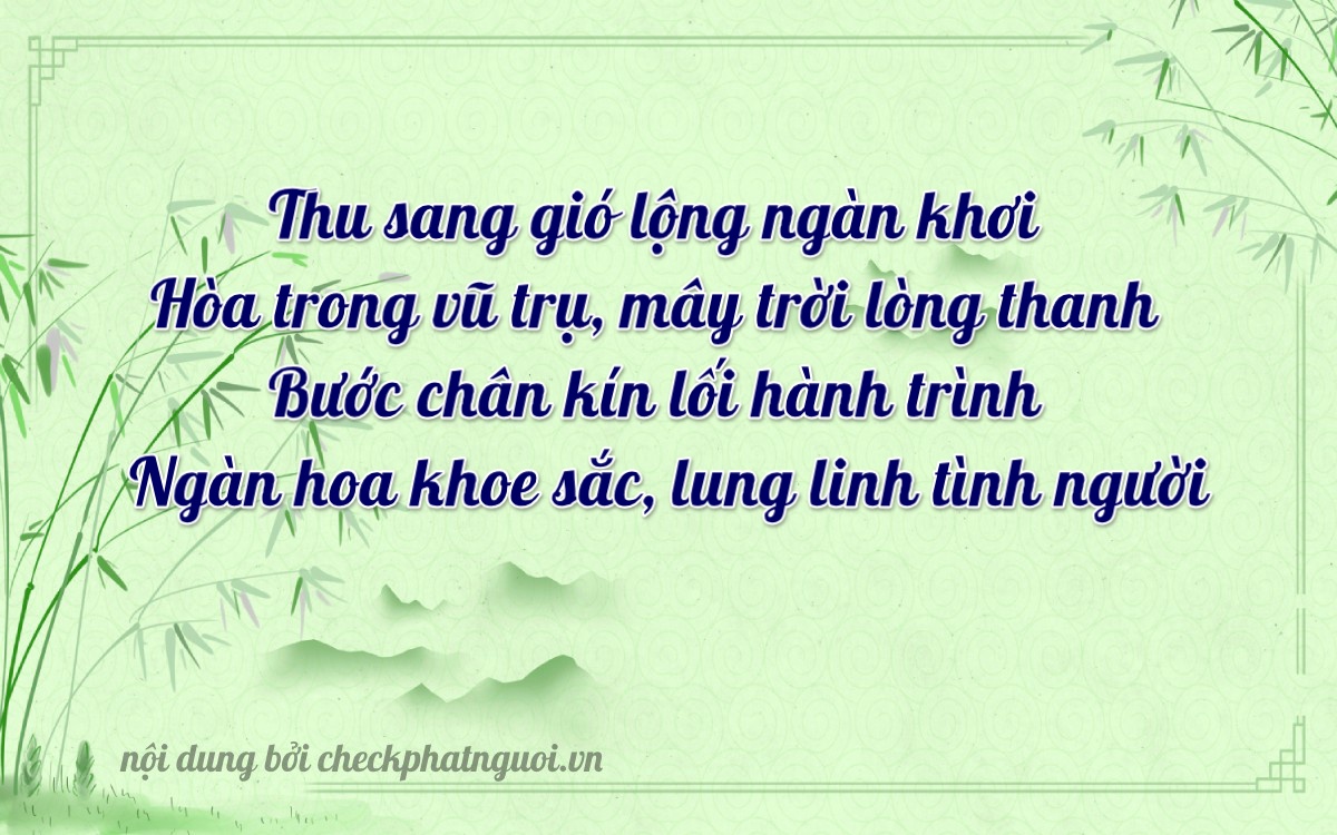 Bài thơ ý nghĩa cho <b>biển số 47B3-08952</b> tại website checkphatnguoi.vn