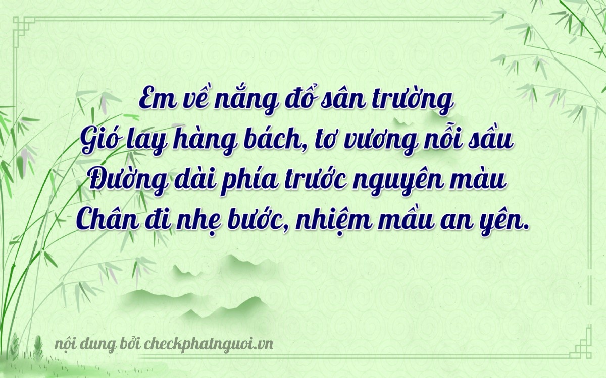 Bài thơ ý nghĩa cho <b>biển số 47B3-09066</b> tại website checkphatnguoi.vn