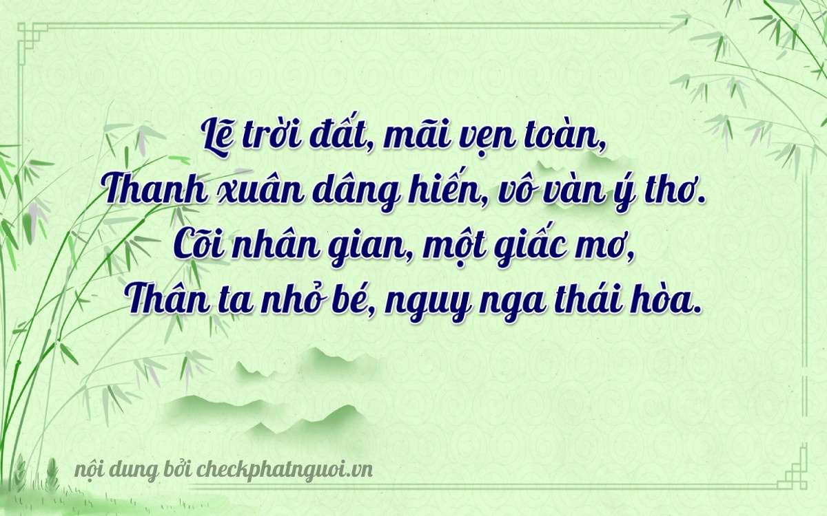 Bài thơ ý nghĩa cho <b>biển số 47B3-10126</b> tại website checkphatnguoi.vn
