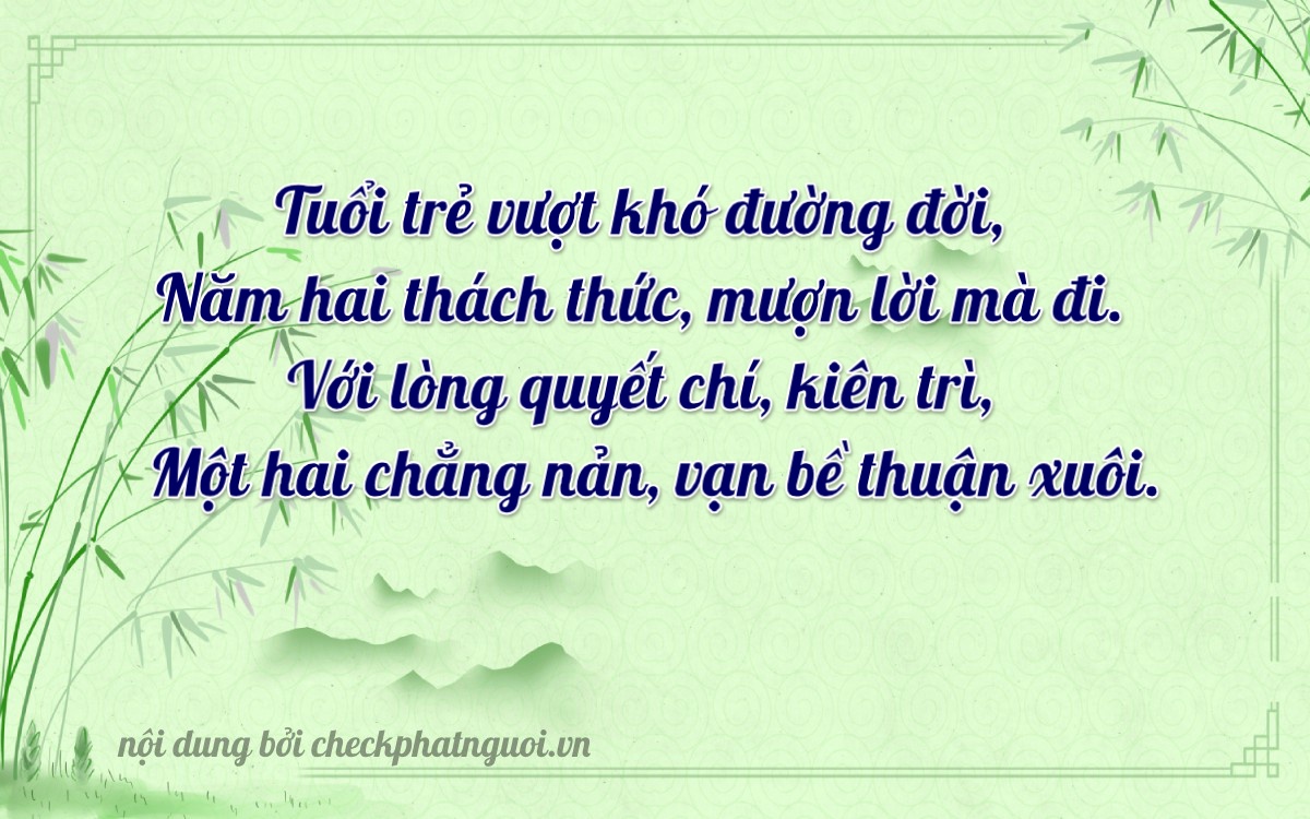 Bài thơ ý nghĩa cho <b>biển số 47C-12391</b> tại website checkphatnguoi.vn
