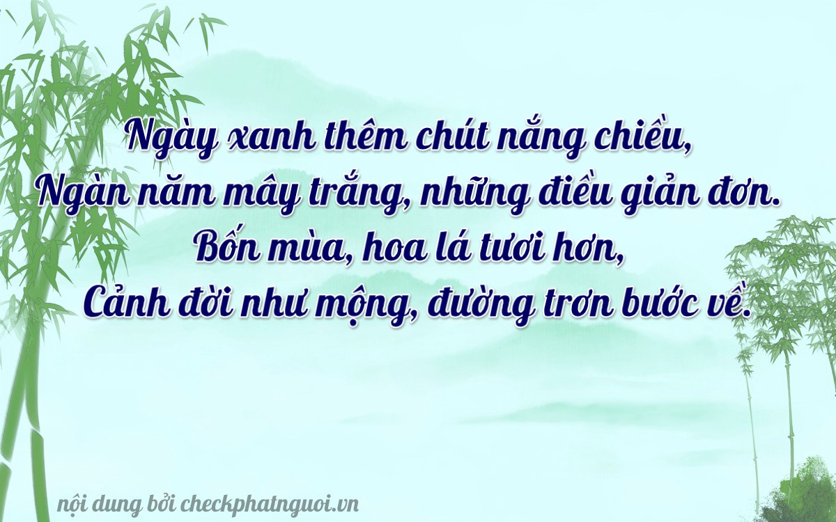 Bài thơ ý nghĩa cho <b>biển số 47C1-27949</b> tại website checkphatnguoi.vn