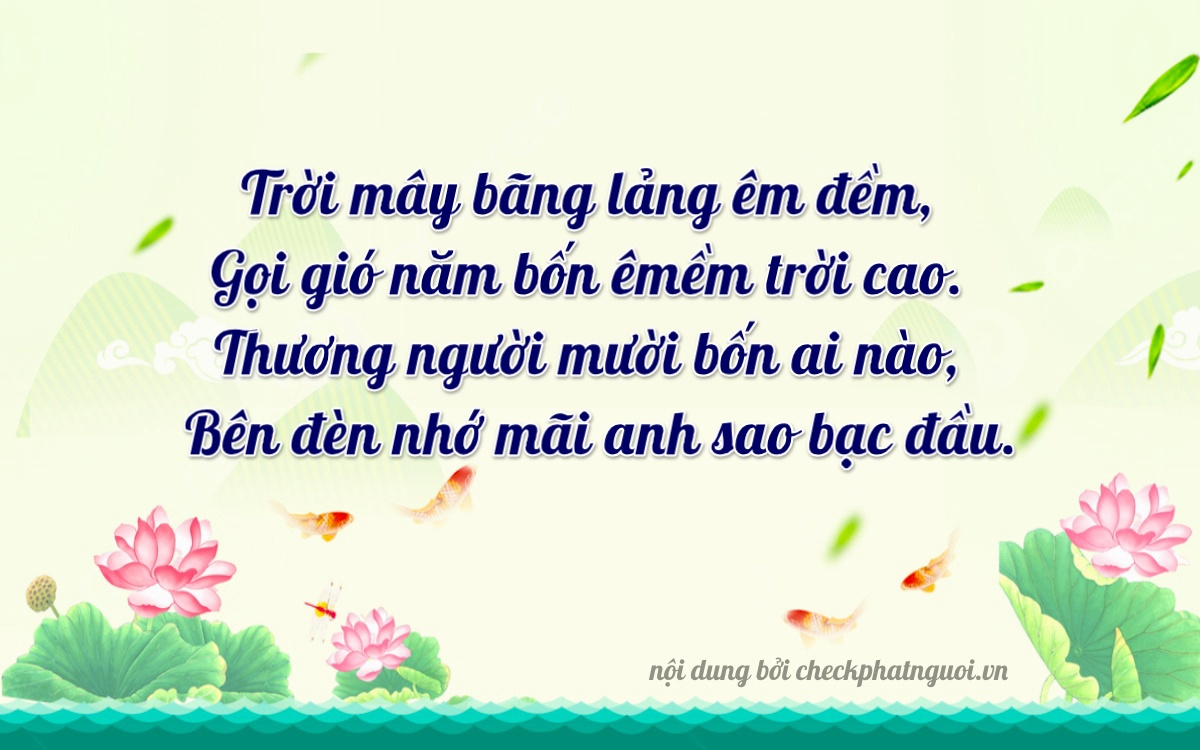 Bài thơ ý nghĩa cho <b>biển số 47C1-31414</b> tại website checkphatnguoi.vn
