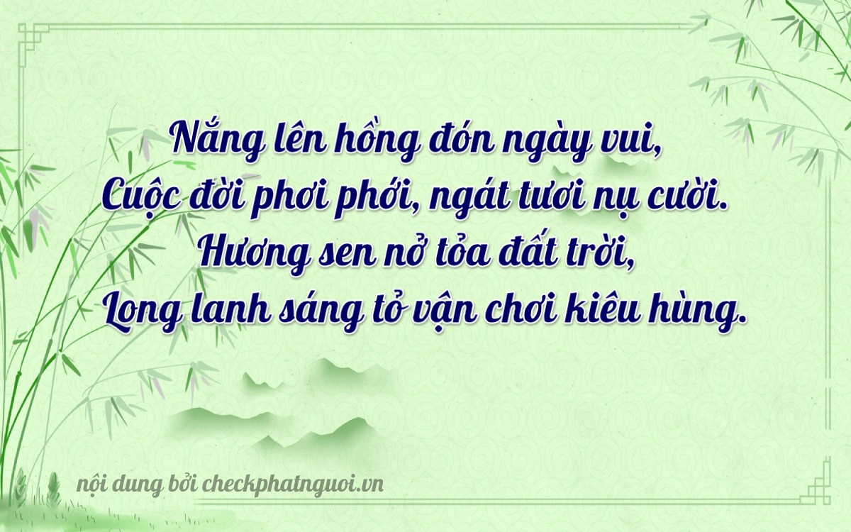 Bài thơ ý nghĩa cho <b>biển số 47C-22268</b> tại website checkphatnguoi.vn