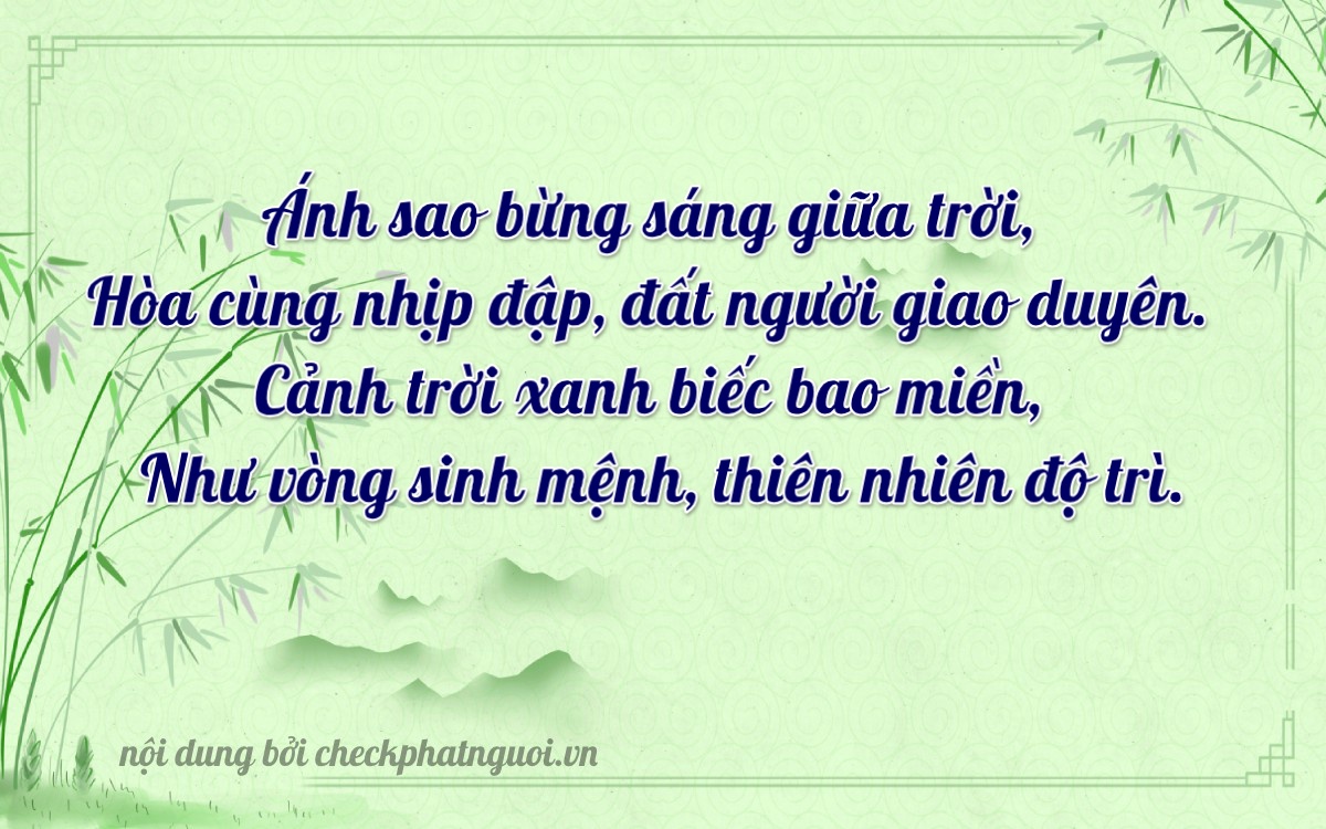 Bài thơ ý nghĩa cho <b>biển số 47C-24799</b> tại website checkphatnguoi.vn