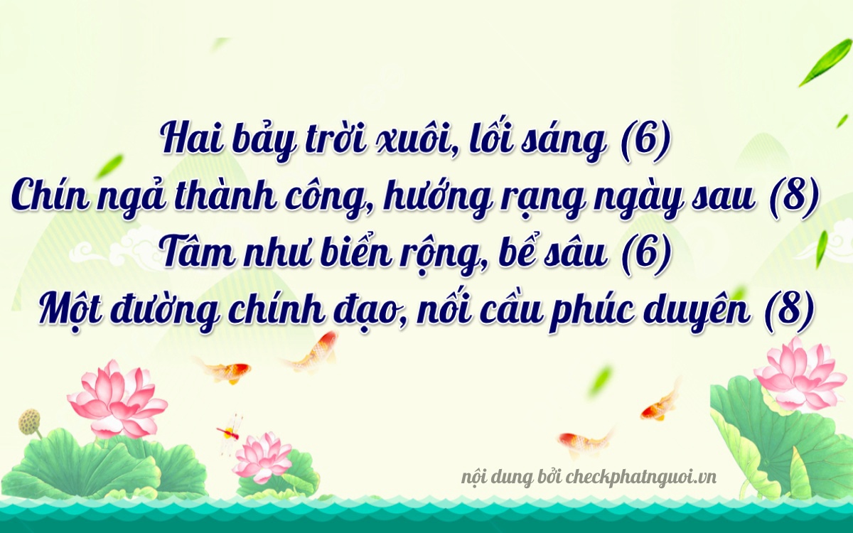 Bài thơ ý nghĩa cho <b>biển số 47C-27961</b> tại website checkphatnguoi.vn