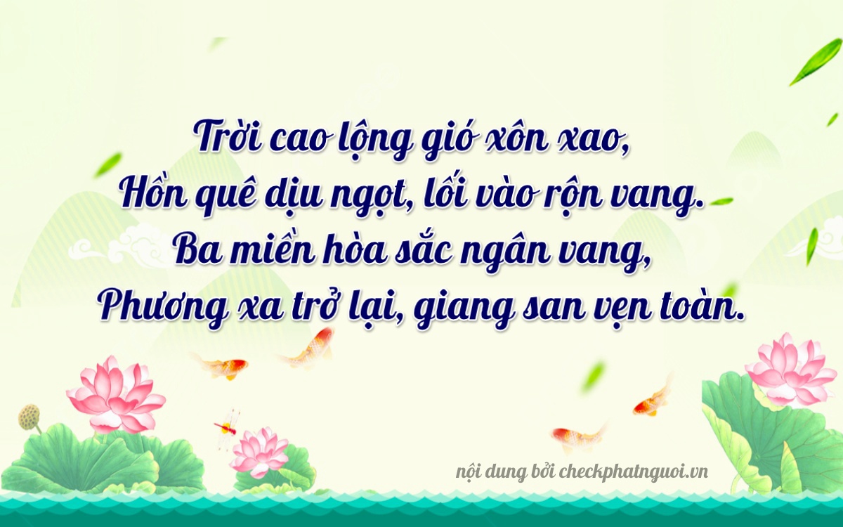 Bài thơ ý nghĩa cho <b>biển số 47C-32187</b> tại website checkphatnguoi.vn