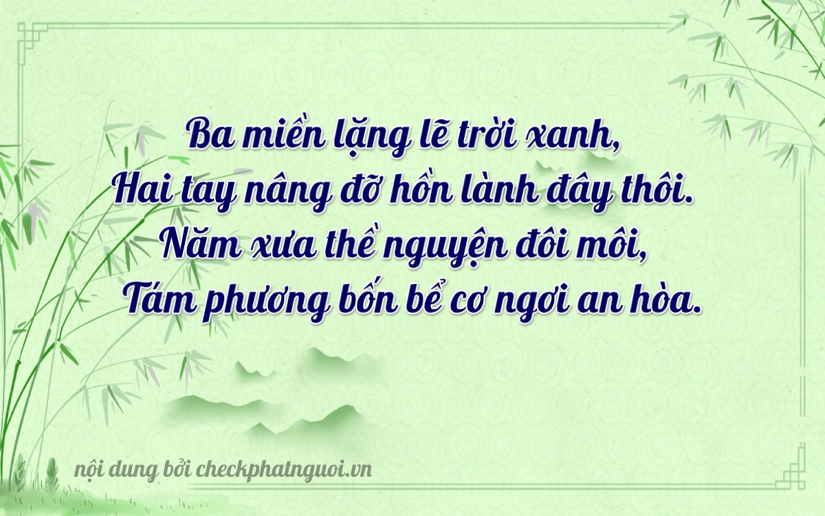 Bài thơ ý nghĩa cho <b>biển số 47C-32518</b> tại website checkphatnguoi.vn