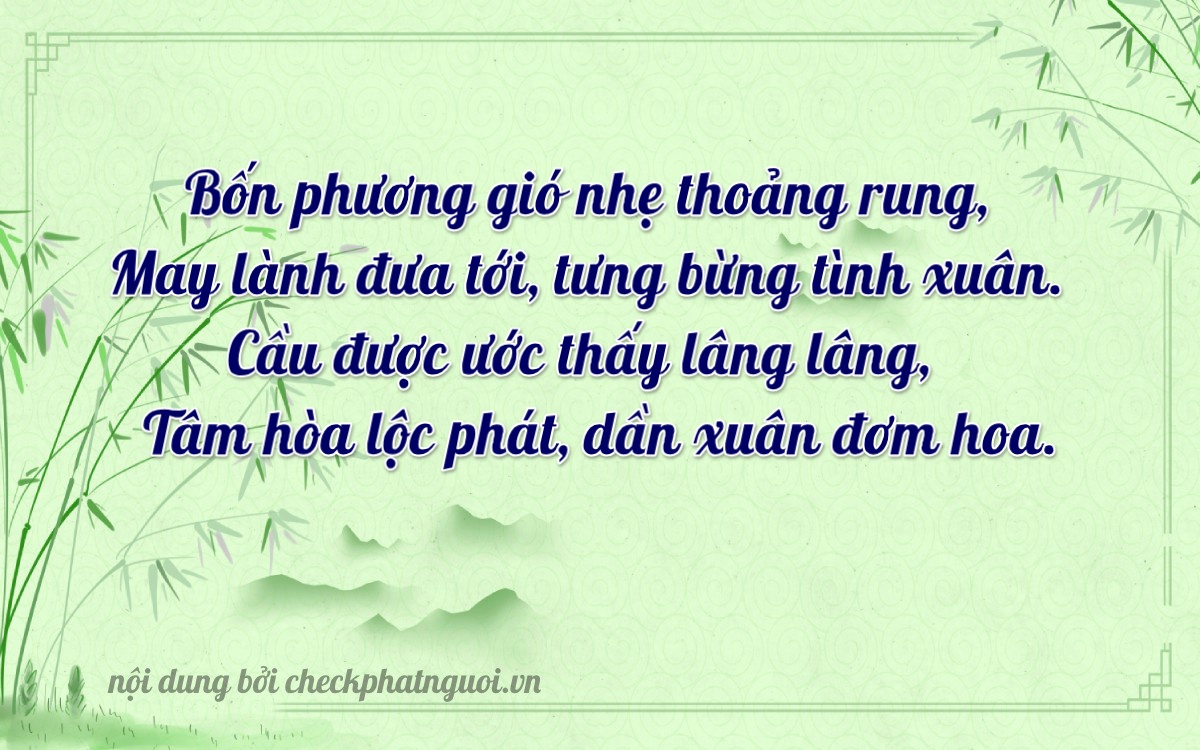 Bài thơ ý nghĩa cho <b>biển số 47C-34423</b> tại website checkphatnguoi.vn