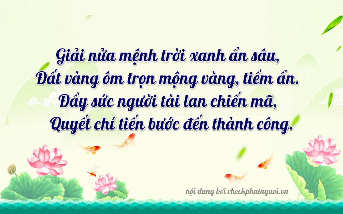 Bài thơ ý nghĩa cho <b>biển số 47C-35519</b> tại website checkphatnguoi.vn