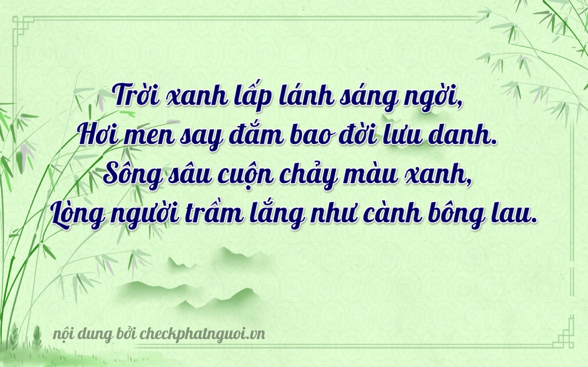 Bài thơ ý nghĩa cho <b>biển số 47C-36036</b> tại website checkphatnguoi.vn